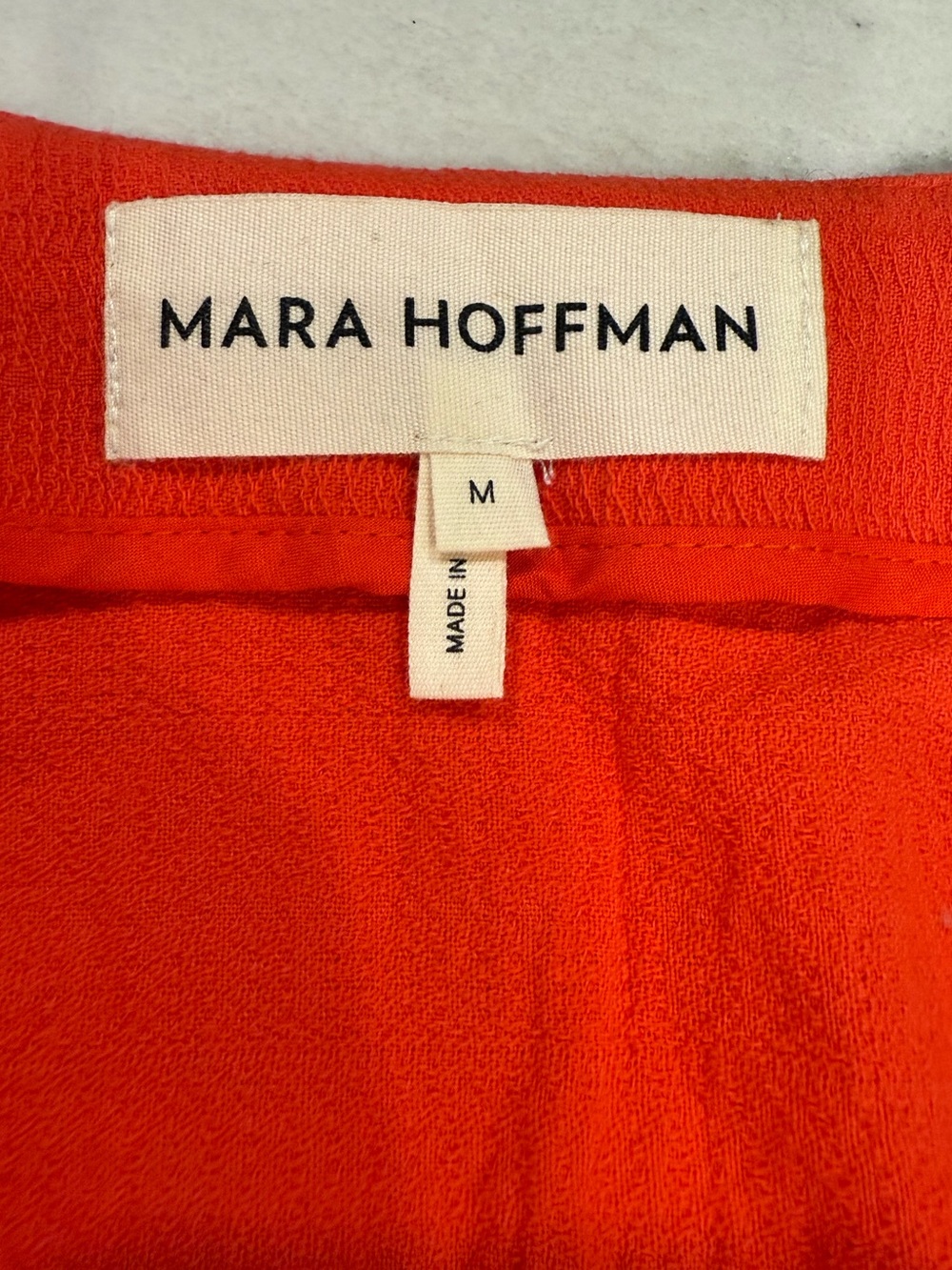 Mara Hoffman Dress Size Medium Red Ingrid Maxi Wrap Belted Made USA Organic - Picture 3 of 10